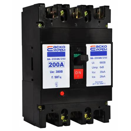Автоматичний вимикач 200/3 ВА2004 N/250 АсКО