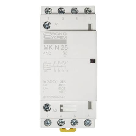 Контактор модульний MK-N 4P  25A 4NO