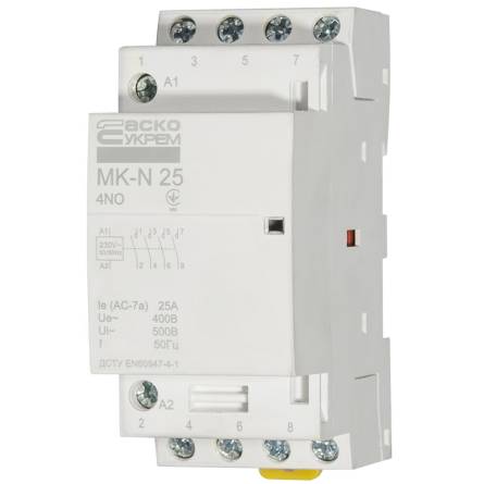 Контактор модульний MK-N 4P  25A 4NO