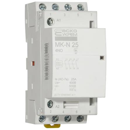 Контактор модульний MK-N 4P  25A 4NO