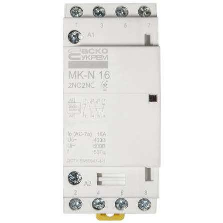 Контактор модульний MK-N 4P 16А 220В 2NO2NC