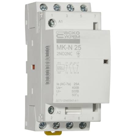 Контактор модульний MK-N 4P 25А 220В 2NO2NC