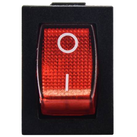 Перемикач 1-клавішний (червона підсвідка) КСD1-2-101N R/B Перемикач 1-клавішний (червона підсвідка) КСD1-2-101N R/B