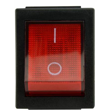 Перемикач 1-клавішний (червона підсвідка) КСD2-6-201N R/B 220V 30А Перемикач 1-клавішний (червона підсвідка) КСD2-6-201N R/B 220V 30А