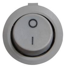 Перемикач 1-клавішний (сірий круглий) KCD1-5-101 Grey/Grey
