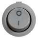 Перемикач 1-клавішний (сірий круглий) KCD1-5-101 Grey/Grey