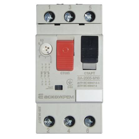 Фото a0010050004ukrem-va-2005-m10-front товара Автомат защиты двигателя ВА-2005 М10