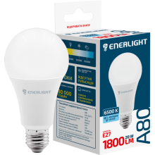 Лампа 20W Е27 6500К A80 ENERLIGHT світлодіодна