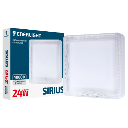 Фото 8927 товара Светильник LED 24Вт 4000К IP20 ENERLIGHT SIRIUS Фото 8927 товара Светильник LED 24Вт 4000К IP20 ENERLIGHT SIRIUS