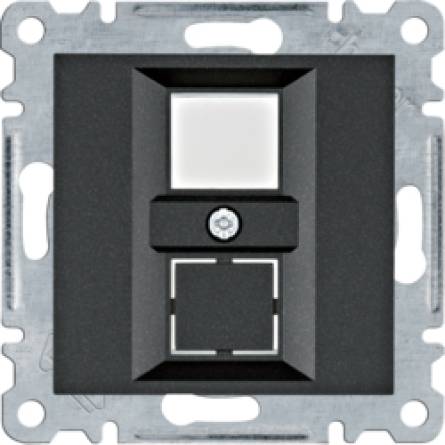 Панель подв. для RJ12/RJ45 Lumina-2 чорна WL2320