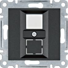 Панель подв. для RJ12/RJ45 Lumina-2 чорна WL2320