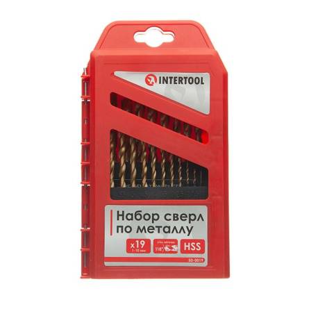 Набір свердел по металу HSS 19шт(1,0-10.0) SD-0019
