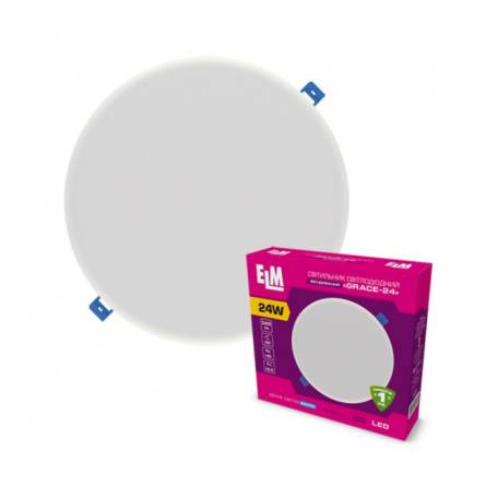 Світильник LED 24Вт 6500 круг вбудований Grace-24 ELM 26-0067