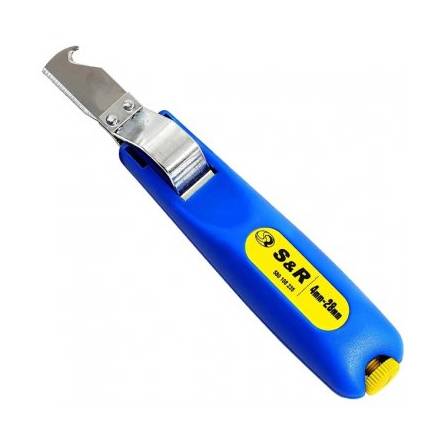 Знімач ізоляції 175мм (для кабелю 4-28мм) з ножем S&R 580108235