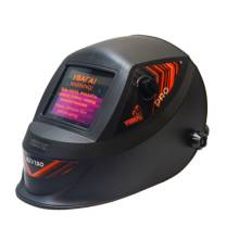 Маска зварювальника (Хамелеон) Virok з автозатемнювальним світлофільтром, 110х90мм (93x43мм) PRO, сонячна батарея+змінна літієва CR2450