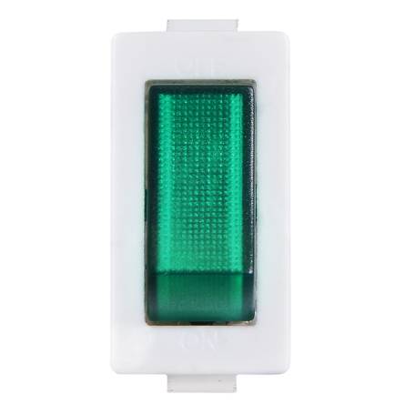 Перемикач 1-клавішний (зелен підсвітка) KCD3-101N-13 GR/WH Перемикач 1-клавішний (зелен підсвітка) KCD3-101N-13 GR/WH