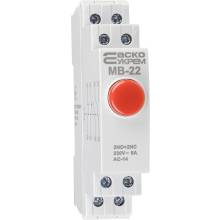Фото  товара Кнопка модульная без фиксации 2NO+2NC 230V AC MB-22 красная A0150010111