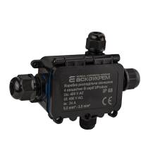 Коробка розподільча захищена 4 вводи/тип В IP68, серії UProbox Acko A0280010004