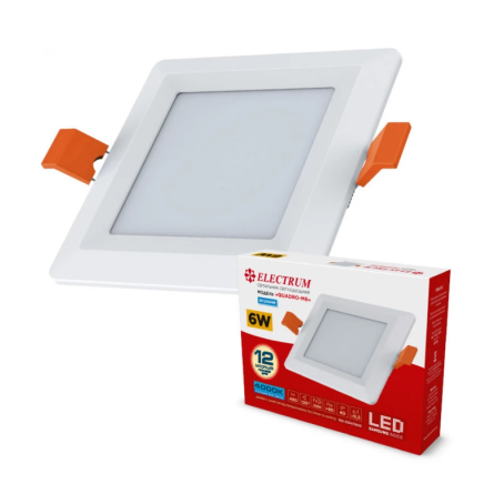 Світильник LED 6Вт 4000 квадрат вбудований QUADRO M-6 ELM B-LD-1959