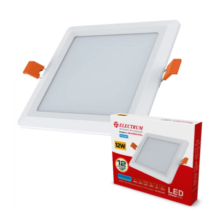 Світильник LED 12Вт 4000 квадрат вбудований QUADRO M-12 ELM B-LD-1961