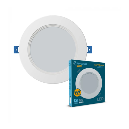 Світильник LED 9Вт 6500K круг.вбудований CRYSTAL GOLD SAPFIR M-9 ELM DNL-026