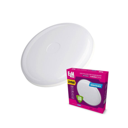 Світильник LED 24Вт 6500 круг накладний VEGA - 24 - 53 ELM 26-0052