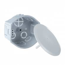 Коробка КU 68 - 45/V_KA універсальна в тверді стіни з кришкою, з''єднуються між собою, ПВХ, сіра, d73х45мм