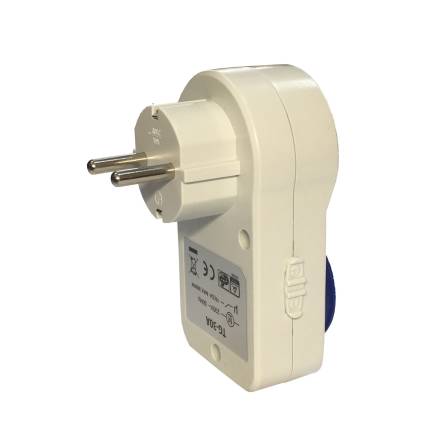 Фото rozetka-tajmer-mehan-sutochn-30m-24h-24-on-off-16a-230v-tnsy-1 товара Розетка-таймер механ. доб. 30М/24Н 24ON/OFF 16A 230V