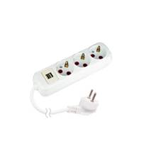 Подовжувач з заземл. 3/3 м + USB термінал (3*1) 16A 250V 200-303-305 TEB