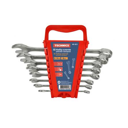 Набiр ключів ріжково - накидних Технікс 8 шт (6-19) 48-921