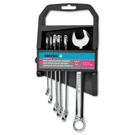 Набiр ключів ріжково - накидних  Berg 6 шт 48-930
