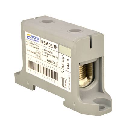 Клема вводу силова 95/1P (245A) сіра серії KBV A0130010187