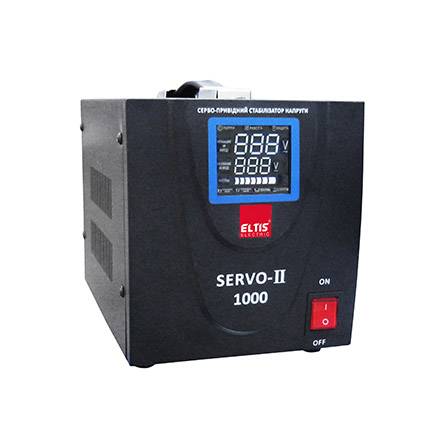 Фото 1 товара Стабилизатор напряжения SERV0-II-SVC-1000VA LED цифр. 1000ВА 1-фазный Eltis Electric