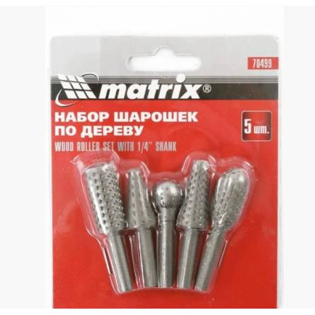 Фото mtx-704999 товара Набор шарошек по дереву 5 шт. MTX 704 999