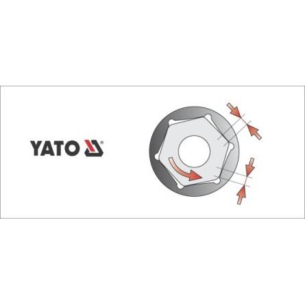 Головка шестигранна (1/4) 7мм YATO YT-1406
