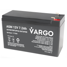Фото  товара Акумуляторна батарея  VARGO 12V 7,2Ah (V-117509)