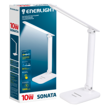 Світильник настільний з акумулятором 10Вт 3000-6000K Біла ENERLIGHT SONATA