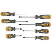 Набір викруток 8 шт:SL6.5x38, 3x75, 5.5x75, 6.5x100мм PH2x38, PH0x75, PH1x75, PH2x100мм Cr-V VOREL 60782