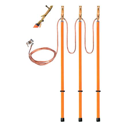 Заземлення переносне ЗПЛ-10 П1 3/3-25 (3 штанги)