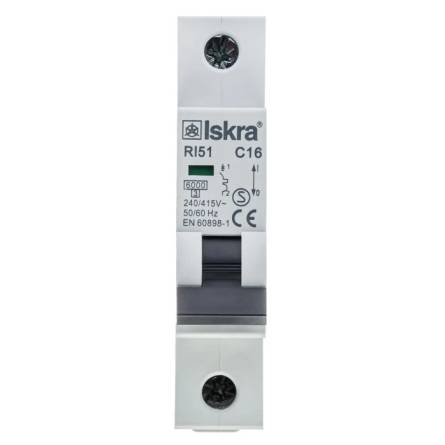 Автоматичний вимикач RI51 1P C2A 6кА ISKRA