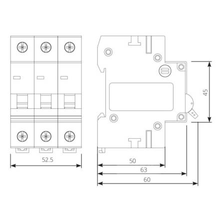 Автоматичний вимикач RI53 3P C32A 6kA ISKRA