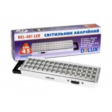 Свiтильник аварійний REL-501 (3.7V1,2Ah) 30LED 2W 202x68x40 DELUX