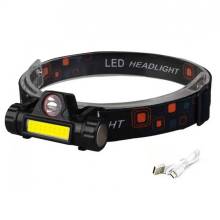 Ліхтар акумул. LED HIGH POWER HEADLAMP 115471 налобний 2 режими (ХРЕ-100%, СОВ100%) . Вбудований акумулятор+шнур USB