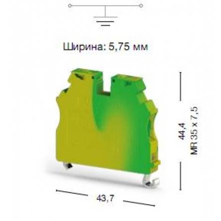 Фото avk19fr9c_med товара Клемма заземления AVK 2,5/4 Т RD Klemsan 0.0.0.3.34120